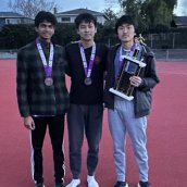 Tanay Parikh (left), Ethan Lu (center), and Denny Dong (right)