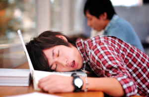 Sleeping Boy and Computer